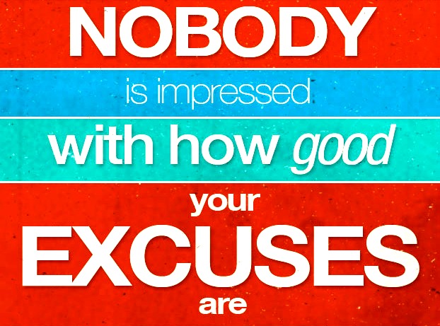 TOP 54 most popular excuses people use to stop themselves from living the life they want